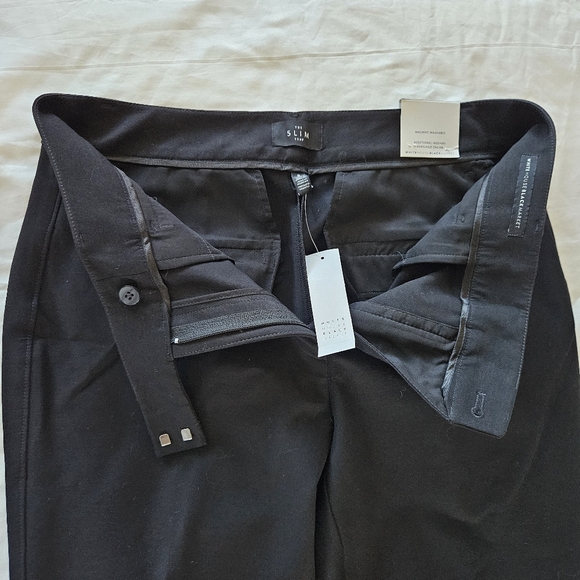 Women’s White House Black Market The Slim Crop blk dress pants slacks SZ 8R NWT - Picture 8 of 16